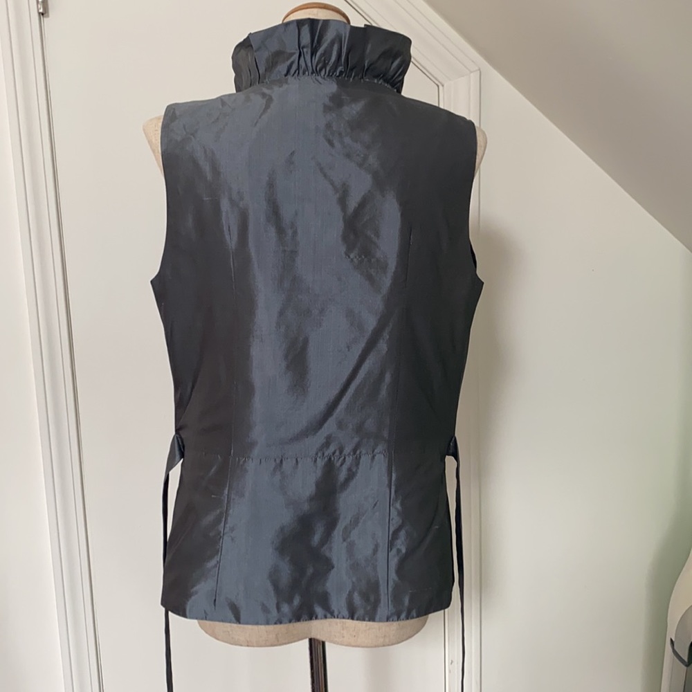 NWT!! Elizabeth Gillett Silk Taffeta Wrap Top - Picture 4 of 8